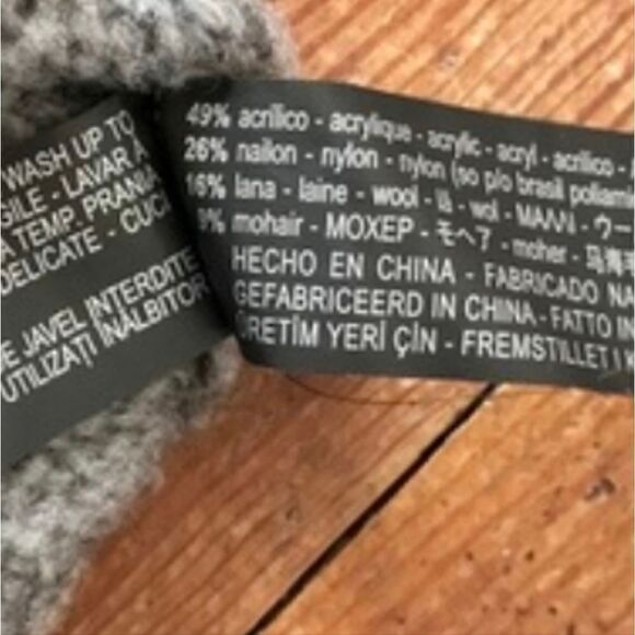 Zara Lace Up Oversized Sweater With Wool in Grey Size S - Picture 13 of 13